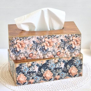 Boîte à mouchoirs en bois imprimée avec couvercle coulissant, moderne, pour un remplissage facile et une organisation optimale, vente en gros - Product Image 6