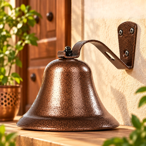 Timbre de Pared Metálico Resistente al Óxido, Estilo Vintage Marrón, con Diseño de Paisajes Naturales, Personalizable, Decoración para el Hogar, Marca Daystar Trade - Product Image 3
