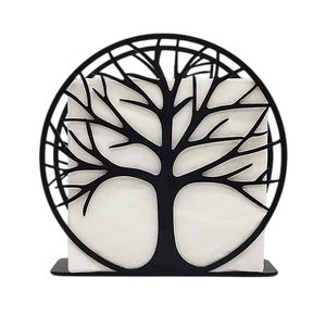 Tree Design <b>Tissue</b> Box Free Standing Decorative Holder for Home Use Traditional Chinese Style Metal <b>Tissue</b> Box - Product Image 1