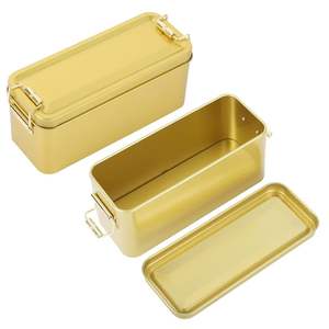 Mini caja de almacenamiento vintage, 2 uds., cajas de almacenamiento de metal para niños, cajas de metal para cumpleaños, cajas multiusos para dulces de cumpleaños para niños - Product Image 1