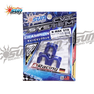 SUN Racing Taiwan Made CVT Slider Guide Key Set N-MAX 155 3pcs/Set Blue Nylon Ramp Plate Slider Scooter Retrofit Upgrade Parts - Product Image 6