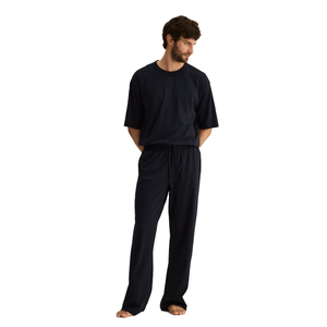 Bangladesh <b>Mens</b> Sleepwear Set Supplier OEM ODM Custom Wholesale Cotton Spandex Breathable Quick Dry Plain Dyed Pajama Combo - Product Image 1