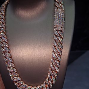 Customized moissanite tennis <b>necklace</b> Rose gold plated sterling silver Brilliant cut moissanite jewelry - Product Image 1