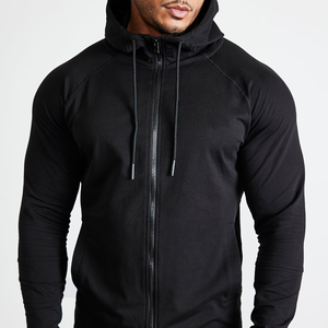 Fasion Gym Jogging Hoodie Men Heavyweight Quick Dry Hooded <b>Sweatshirts</b> Custom Logo Zip up Hoodies - Product Image 6