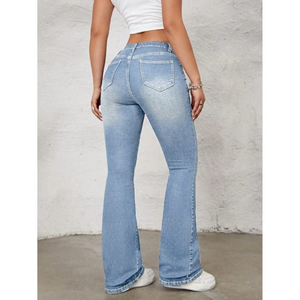 Pantalones Casuales de Mujer de Calidad Premium, Corte Medio Acampanado, Elásticos, Transpirables, Ecológicos, de Moda Invernal, de Secado Rápido - Product Image 5