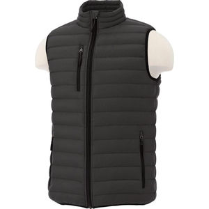 Chaleco Acolchado Azul de Lona para Hombre, Cuello Alto, Cortavientos, Ropa de Abrigo Informal de Otoño, Sin Mangas, Cierre de Cremallera, Tallas Grandes - Product Image 3