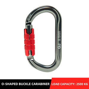 <span class=keywords><strong>Mousqueton</strong></span> en alliage d'aluminium en forme de O/D avec verrouillage à vis, résistance à la rupture de 1500 kg pour l'escalade, l'alpinisme, la <span class=keywords><strong>tyrolienne</strong></span> et la sécurité en extérieur - Product Image 4