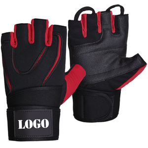 Top Quality 100% Genuine Leather Gym Gloves Fitness <b>Training</b> Wrist Support <b>Weight</b> Lifting Gloves in Apt Price - Product Image 5