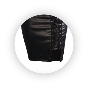 Jupe en cuir plissée haute qualité pour femme, modèle skater, respirante, décontractée, hiver 2026 - Product Image 4