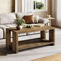 Table basse en bois soigneusement conçue, texture bois naturel, robustesse durable, design portable, écologique pour le salon
