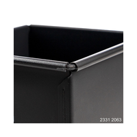 ATLAS STAR 230g Moule à pain antiadhésif en alliage d'aluminium noir avec couvercle, forme maisonnette, compatible four, pour boulangerie