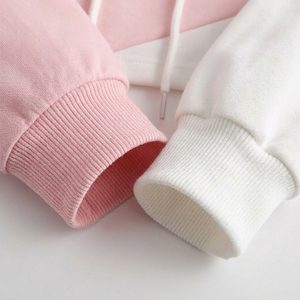 Nouveau style – Sweat-shirt court pour femme, décontracté, à manches longues, gris, rose, blanc, tricoté, pour l'automne - Product Image 3