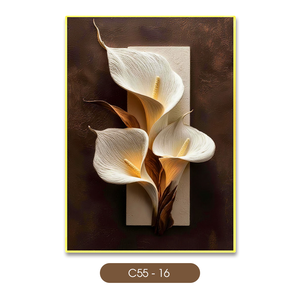 Arte Abstracto con Espejo, Pintura de Flores, Decoración de Pared Contemporánea, Hecho en Vietnam, Diseño Personalizado, Directo de Fábrica - Product Image 1