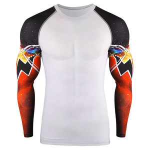 Men's Full Sleeve Rash Guard Black <b>Compression</b> <b>Shirt</b> Quick Dry Polyester For Adults - Product Image 5