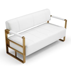 Divano Moderno a 2 Posti da 147 cm, Ideale per Spazi Piccoli, Arredo per Soggiorno, Rivestimento in Ecopelle Sintetica - Product Image 2