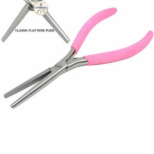 Pince à extensions de cheveux professionnelle en acier inoxydable avec design à micro-perles - Or - Product Image 4