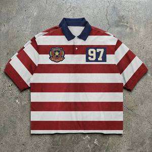 Camisa de Lona para Hombre, Manga Corta, Logotipo Bordado en la Parte Delantera, Patrón Personalizable, Tejido de Punto Transpirable de 180g, Ropa Casual - Product Image 2