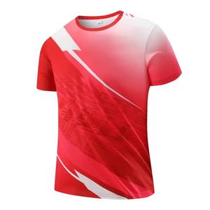 T-shirts personnalisés pour enfants, en maille, imprimés numériquement, brodés, anti-boulochage, avec motifs graphiques personnalisés en polyester/coton - Product Image 2