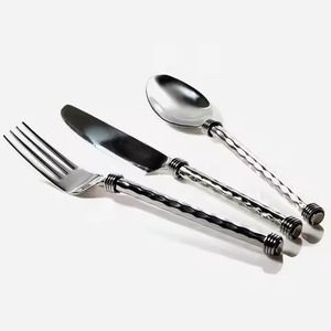 Elegant Metal Cutlery Set Complete Spoon Fork Knife Collection for Hospitality Dining and Home Entertaining - Product Image 1