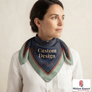 Pañuelo Cuadrado con Sensación de Seda, Impresión Personalizada, Fabricante OEM/ODM, Etiqueta Privada, Tela Personalizada - Product Image 6