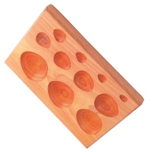 Wooden Teardrop Pear <b>Shaped</b> Dapping Doming <b>Block</b> 11 Shallow Depressions Cavity Jewelry Making Metal Forming <b>Shaping</b> <b>Block</b> Plate - Product Image 4