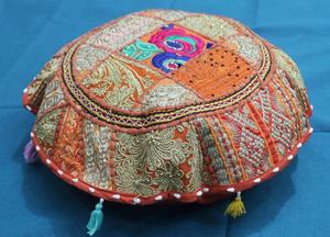 Meditación Boho almohada piso cojín cubierta bordado bohemio decorativo Patchwork - Product Image 4