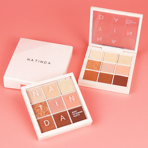 NATINDA เมจิก อายแชโดว์ พาเลทท์ 9 สี เนื้อแมตต์ ชิมเมอร์ เมคอัพมิเนอรัล สำหรับผิวโทนกลาง - Product Image 1