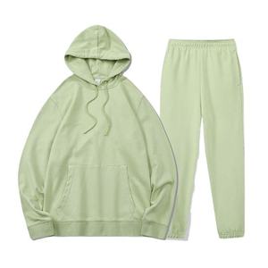 Front Zipper Cotton Fleece Jogger Suit Breathable Casual Long Sleeve Activewear Hooded Tracksuit <b>Set</b> - Product Image 6
