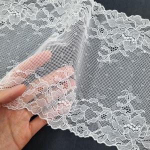 Ribete de Encaje Elástico con Borde Floral de 17.5cm, Encaje Elástico Ancho Ligero con Diseño Festoneado para Lencería, Vestidos, Decoración Nupcial - Product Image 2