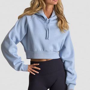 Sudadera con Capucha para Mujer, Diseño Moderno, Ligera, con Logotipo Personalizado, Corte Cuadrado, Estilo Urbano, Lavado Desgastado, Alta Calidad, Venta al Por Mayor - Product Image 1