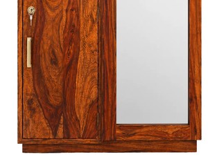 Solid Wood Tall Dressing <b>Table</b> with Full Length <b>Mirror</b> | Lockable <b>Vanity</b> Cabinet with Shelves | Wholesale Bedroom Furniture - Product Image 2