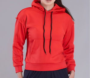 Sudadera con Capucha para Mujer, Color Sólido, Felpa de Algodón, con Bolsillos, Ropa Casual de Otoño - Product Image 3