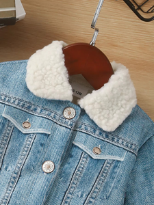 Vêtements pour enfants, manteau en polaire pour bébé, veste en jean pour enfants, vêtements pour nourrissons, vestes pour enfants, automne et hiver - Product Image 5