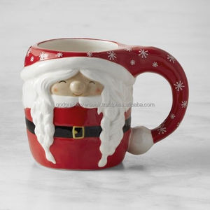 3D Cute Cartoon Christmas Presents Modern Dolomite Taza de café de cerámica Santa Claus Penguin Gingerbread Man Muñeco de nieve - Product Image 1