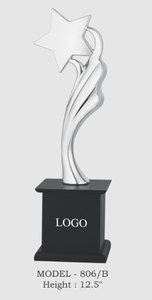 Trofeo Estrella Metálica de 12.5 Pulgadas, Chapado en Oro, Plata y Bronce, Modelo 806 A B C, Grabado Duradero, Premio para Deportes y Juegos - Product Image 3