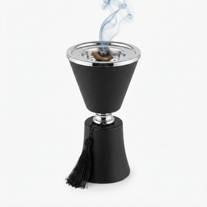 Stainless Steel Incense Burner Silver Metal Mabkhara For Arab <b>Bakhoor</b>. Modern Hammered <b>Oud</b> Burner Holder Tabletop Censer On Sale - Product Image 3