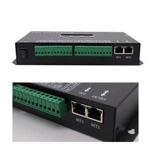 Contrôleur de lumière numérique LED programmable DMX512 8 ports H807SA, 8 canaux, 8192 pixels, carte SD, Art-Net, <span class=keywords><strong>DMX</strong></span> facile, métal - Product Image 5