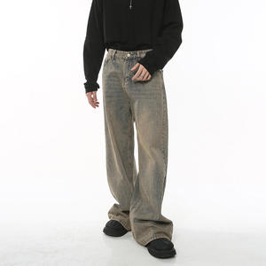 MEESAM Jeans de Mezclilla para Hombre y Mujer, 100% Algodón, Secado Rápido, Varios Colores, Corte Regular, Estilo Vintage Lavado, Rectos, para Invierno - Product Image 3