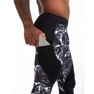 Custom <b>Men</b> Compression Leggings Elastic Waist Gym Running <b>Yoga</b> <b>Pants</b> Quick Dry Fitness Training Wear OEM Wholesale Sportswear - Product Image 3