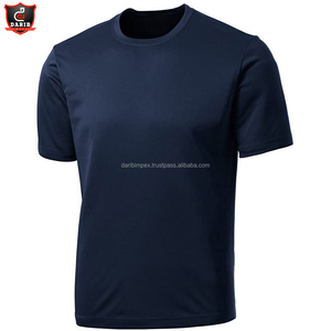 T-shirt de performance athlétique pour homme, col rond, séchage rapide, en coton/polyester, uni, perlé, respirant, écologique, pour activités de plein air - Product Image 3