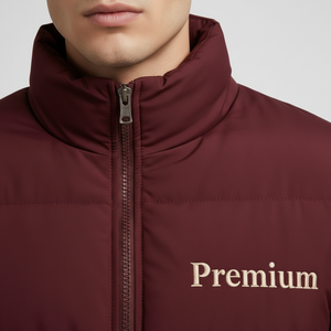 Veste matelassée pour homme, streetwear personnalisé, col montant, vêtements d'hiver, fabricant de vêtements OEM - Product Image 5