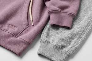 <b>Women's</b> <b>Purple</b> Hooded Sweatshirt and Grey Jogger Pants Set Casual <b>Tracksuit</b> - Product Image 5