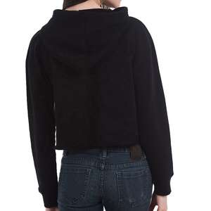 Sudadera Corta Negra para Mujer, Informal, de Manga Larga, Básica - Product Image 5