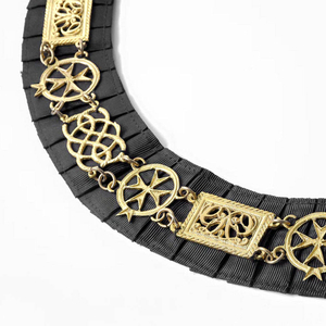 Collar Masónico Redondo de Alta Calidad, Chapado en Oro, Collar de Regalia Masónica, Collar Masónico Más Vendido, Talla OEM - Product Image 4