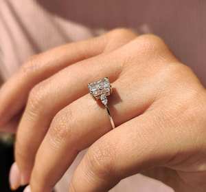 Anillo de Diamante Moissanite de 1 Quilate de Alto Brillo, Oro Sólido de 14k, Joyería de Moissanite, Proveedor Mayorista para Exportación Global B2B - Product Image 2