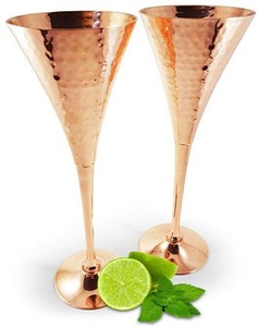 Copas de Vino Tinto de Metal con Recubrimiento de Cobre de Diseño de Lujo, Juego de Copas de Martini, Capacidad de 300 ml, Hechas a Mano y Sopladas a la Boca - Product Image 2