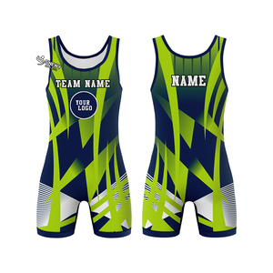 Custom Front Stretch Quick Dry Lightweight Breathable Durable Customizable Men's Wrestling <b>Singlets</b> 100% Polyester Customized - Product Image 4
