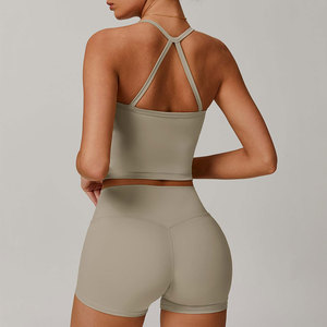 New Arrival Women's 2 Pcs Sets Suitable For Daily <b>Exercise</b> Meditation Workout Athleisure Sportswear Women's Sets Custom Printing - Product Image 4