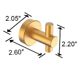 Set di 4 Ganci da Parete con Viti, Appendiabiti in Oro Spazzolato per Ingresso, Armadio, Camera da Letto, per Appendere Oggetti - Product Image 5