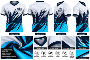 Camiseta Deportiva Personalizada Unisex de Poliéster/Algodón 140g, Corte Regular, Secado Rápido, Transpirable, Manga Corta, Logotipo Impreso en la Parte Delantera, para Juegos - Product Image 4